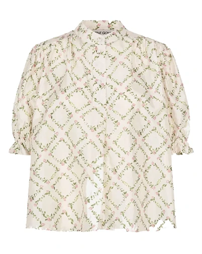 Stine Goya - Flat Texture Bluse - Sakura Check Pink